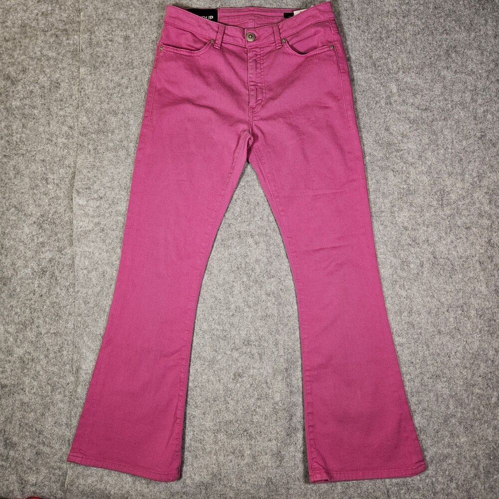 Dondup Womens Pink Mandy Super Skinny Bootcut Jeans Italy Retro Size 29 x 27